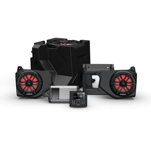 Rockford Fosgate RNGR18-STG3 Audio Kit: PMX-2 Receiver, 800-Watt Amp, M1 Series Color Optix Multicolor LED Lighted Front Speakers & Subwoofer for Select Polaris Ranger Models (2018-2022) Rockford Fosgate RNGR18-STG3 Audio Kit: PMX-2 Receiver, 800-Watt Amp, M1 Series Color Optix Multicolor LED Lighted Front Speakers & Subwoofer for Select Polaris Ranger Models (2018-2022)